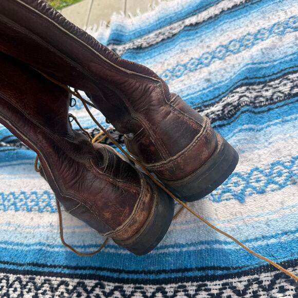 Men’s Vintage W.C Russell Moccasin Sheep Hunter Leather Quilted Lined Boots 10.5 main image 9